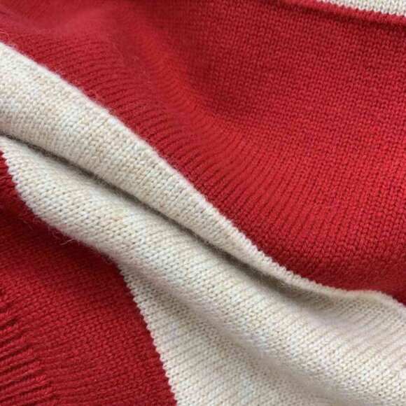 Miu Miu Red and Cream Striped Sweater - Picture 2 of 8